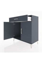 Hyperion Şifonyer Tek Çekmeceli 2 Kapaklı 88x44x96 Antrasit-Antrasit