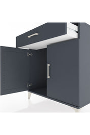 Hyperion Şifonyer Tek Çekmeceli 2 Kapaklı 88x44x96 Antrasit-Antrasit