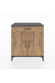 Hyperion Şifonyer Tek Çekmeceli 2 Kapaklı 88x44x96 Antrasit-Çam