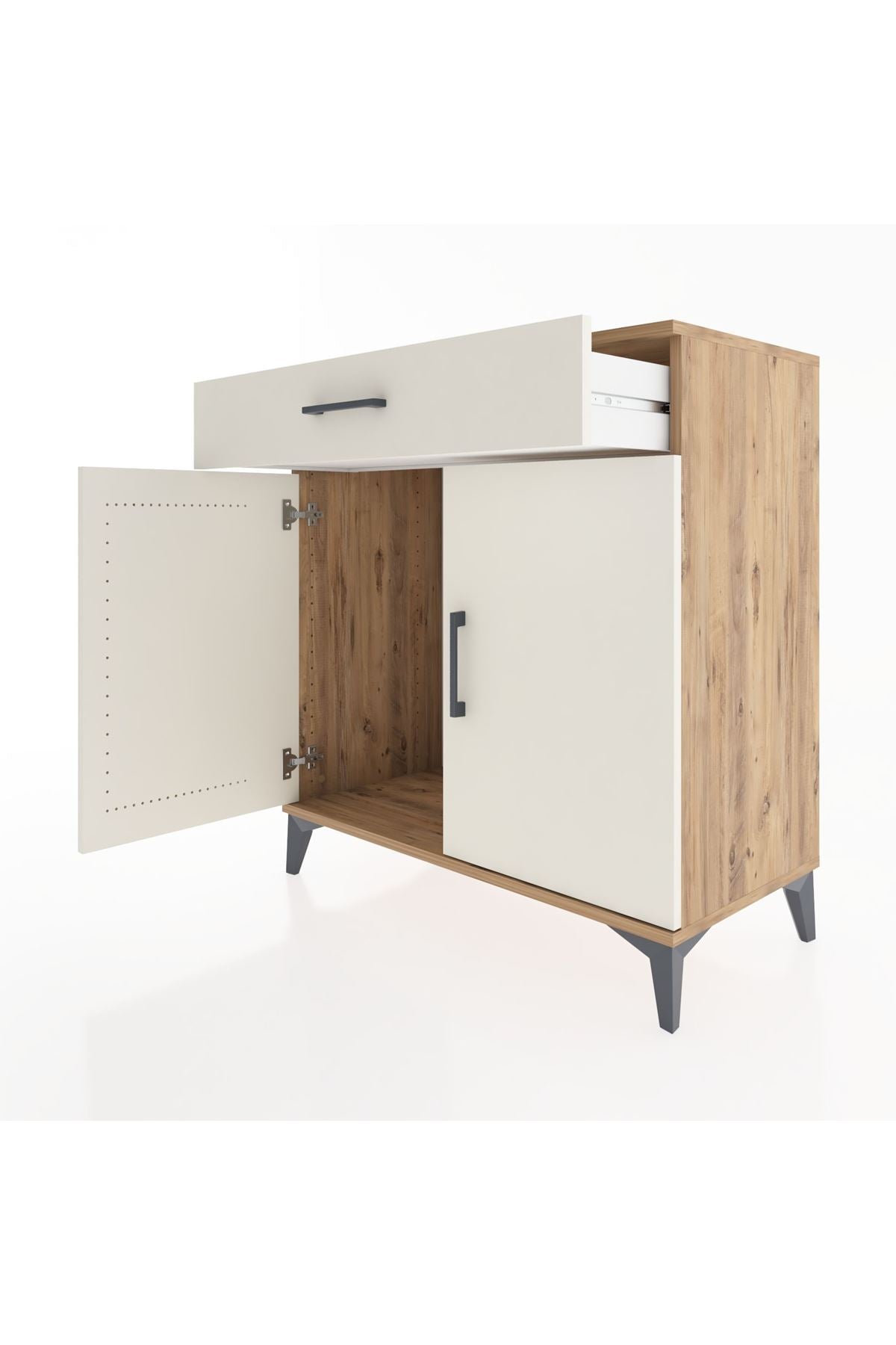 Hyperion Şifonyer Tek Çekmeceli 2 Kapaklı 88x44x96 Çam-Aytaşı