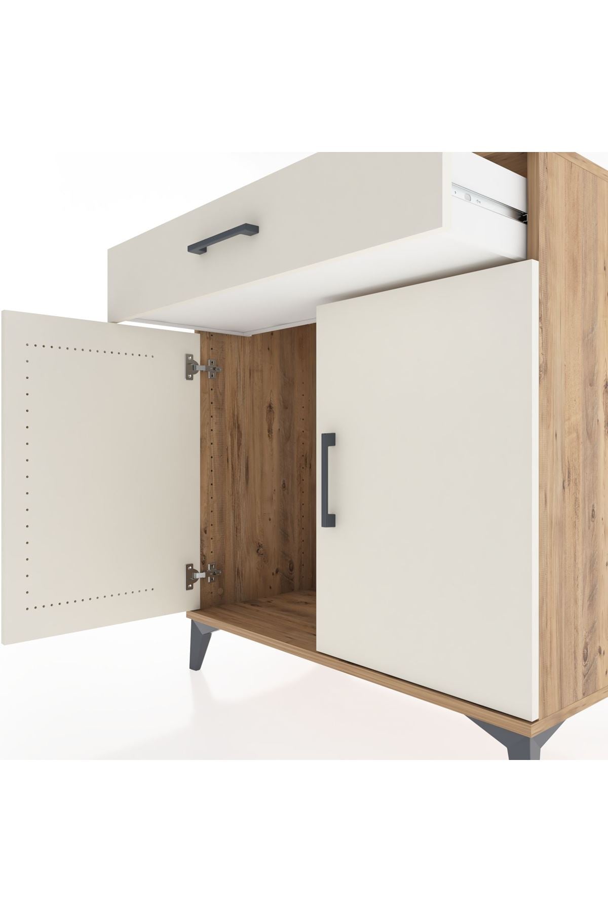 Hyperion Şifonyer Tek Çekmeceli 2 Kapaklı 88x44x96 Çam-Aytaşı