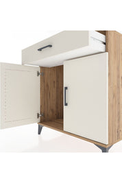 Hyperion Şifonyer Tek Çekmeceli 2 Kapaklı 88x44x96 Çam-Aytaşı