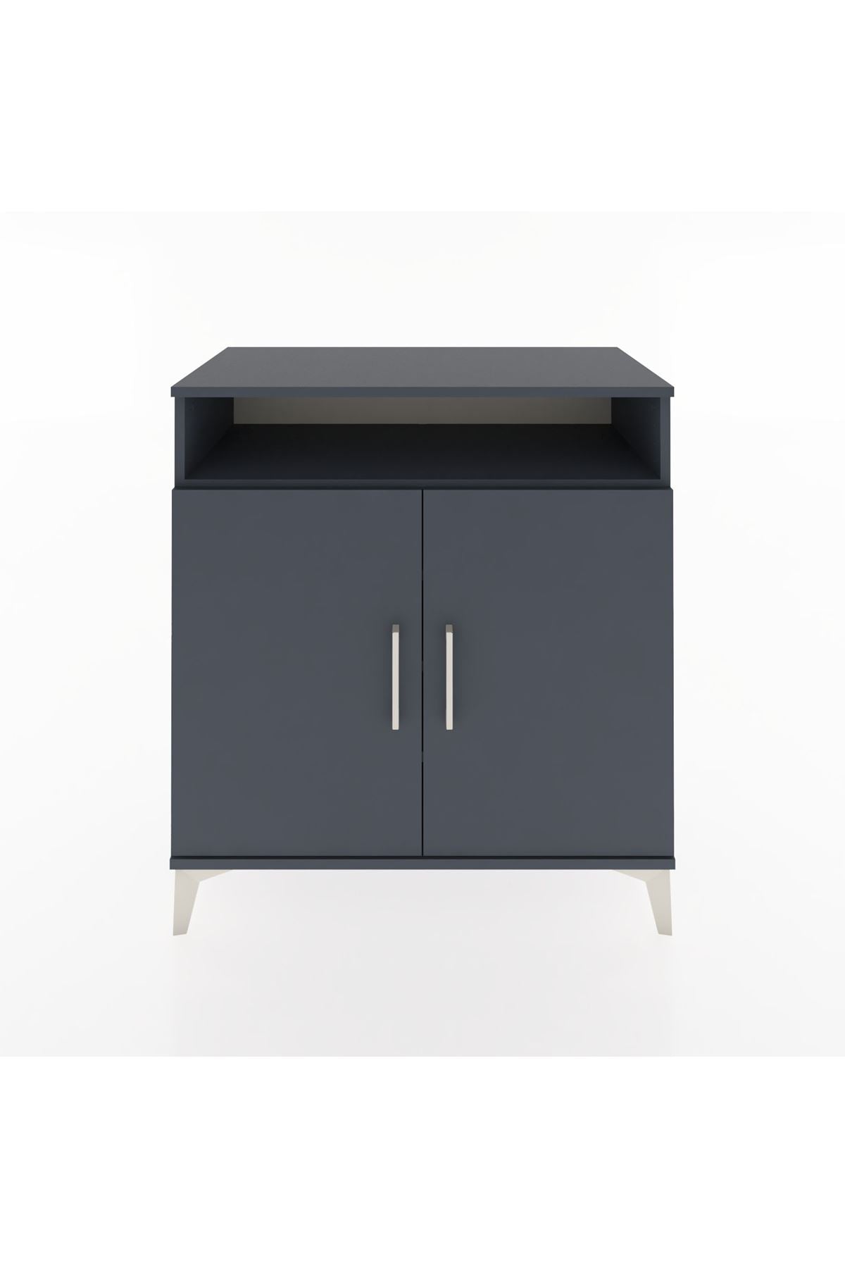 Hyperion Şifonyer 4 Raflı 2 Kapaklı 88x44x96 Antrasit-Antrasit