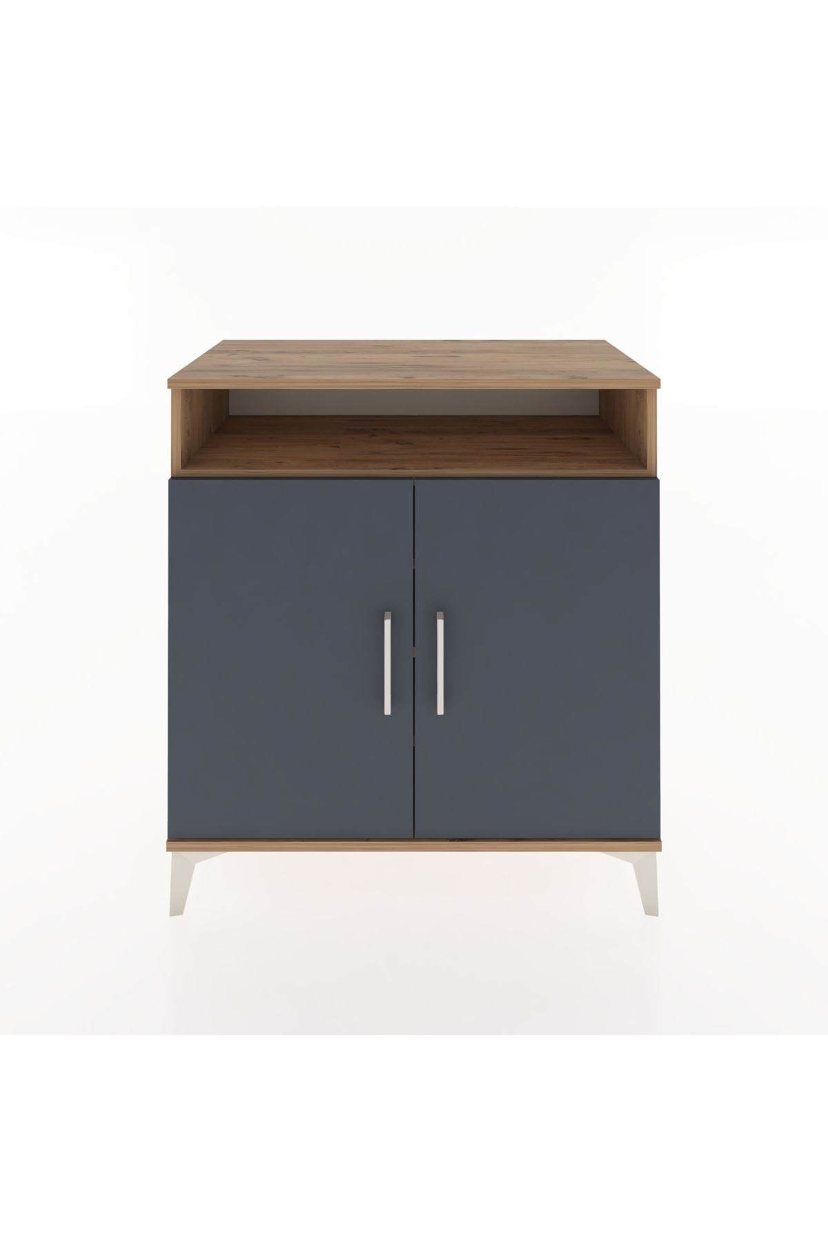 Hyperion Şifonyer 4 Raflı 2 Kapaklı 88x44x96 Çam-Antrasit