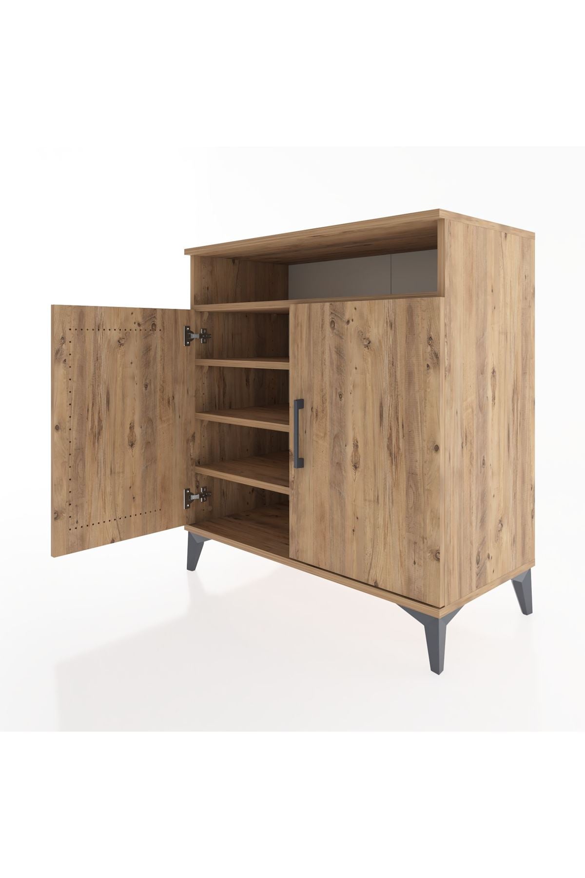 Hyperion Şifonyer 4 Raflı 2 Kapaklı 88x44x96 Çam-Çam