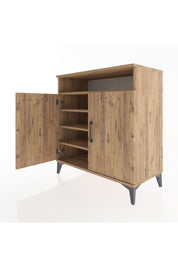 Hyperion Şifonyer 4 Raflı 2 Kapaklı 88x44x96 Çam-Çam