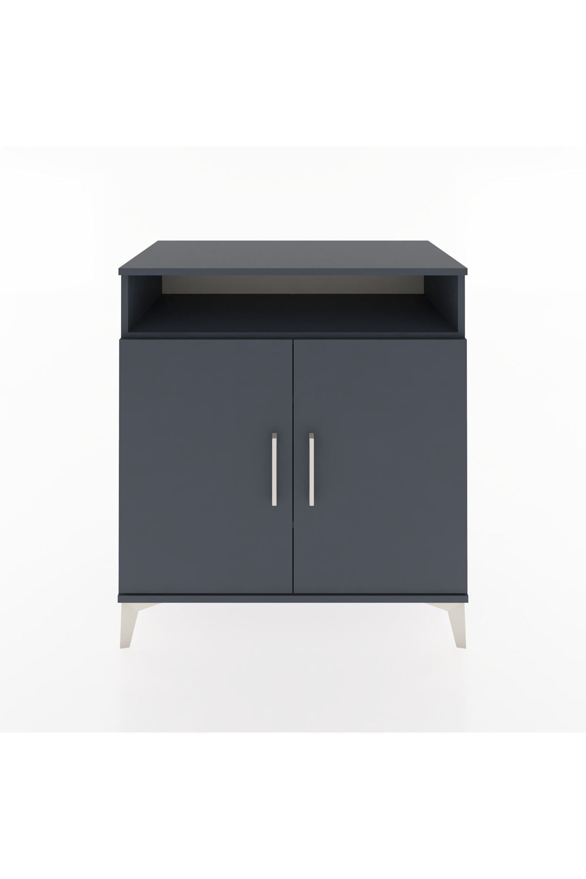 Hyperion Şifonyer 3 Raflı 2 Kapaklı 88x44x96 Antrasit-Antrasit