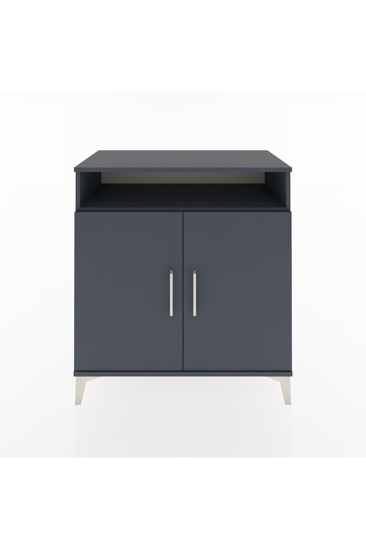 Hyperion Şifonyer 2 Raflı 2 Kapaklı 88x44x96 Antrasit-Antrasit