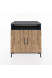 Hyperion Şifonyer 2 Raflı 2 Kapaklı 88x44x96 Antrasit-Çam