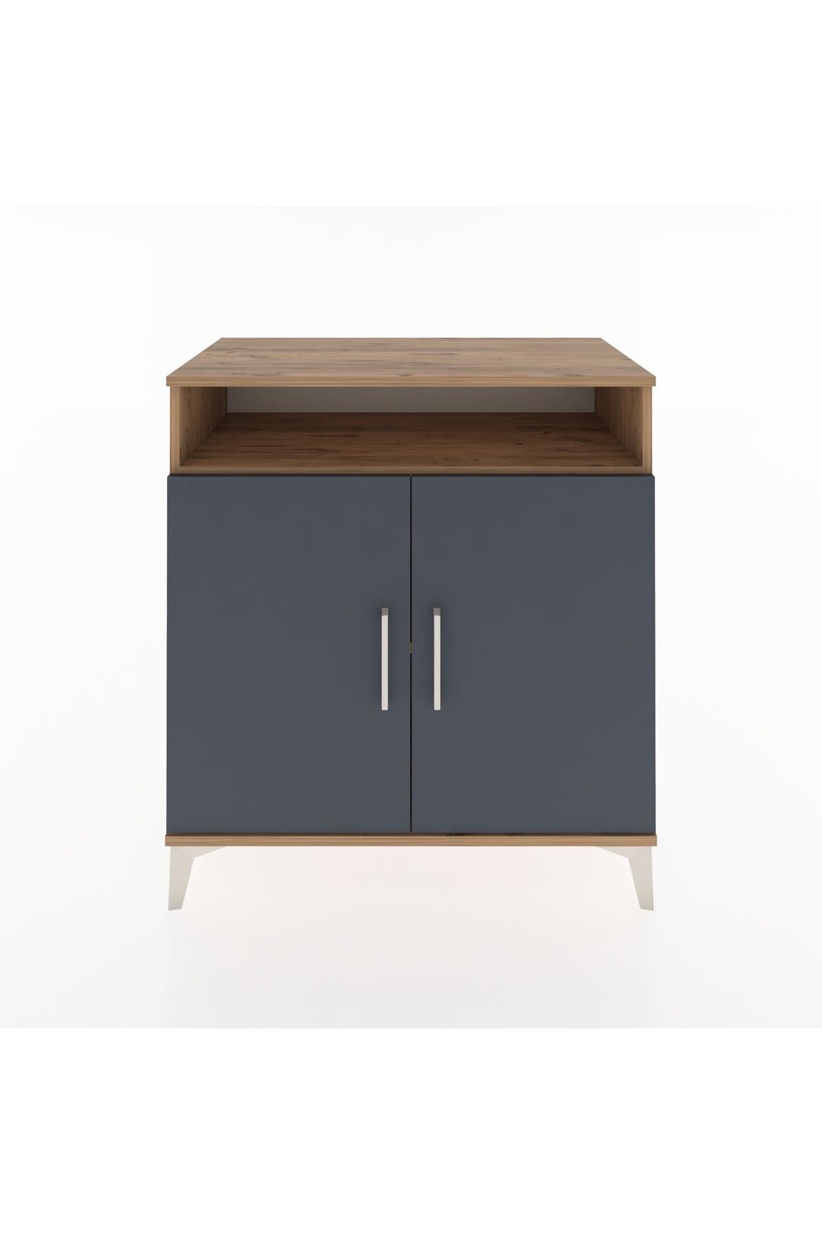 Hyperion Şifonyer 2 Raflı 2 Kapaklı 88x44x96 Çam-Antrasit