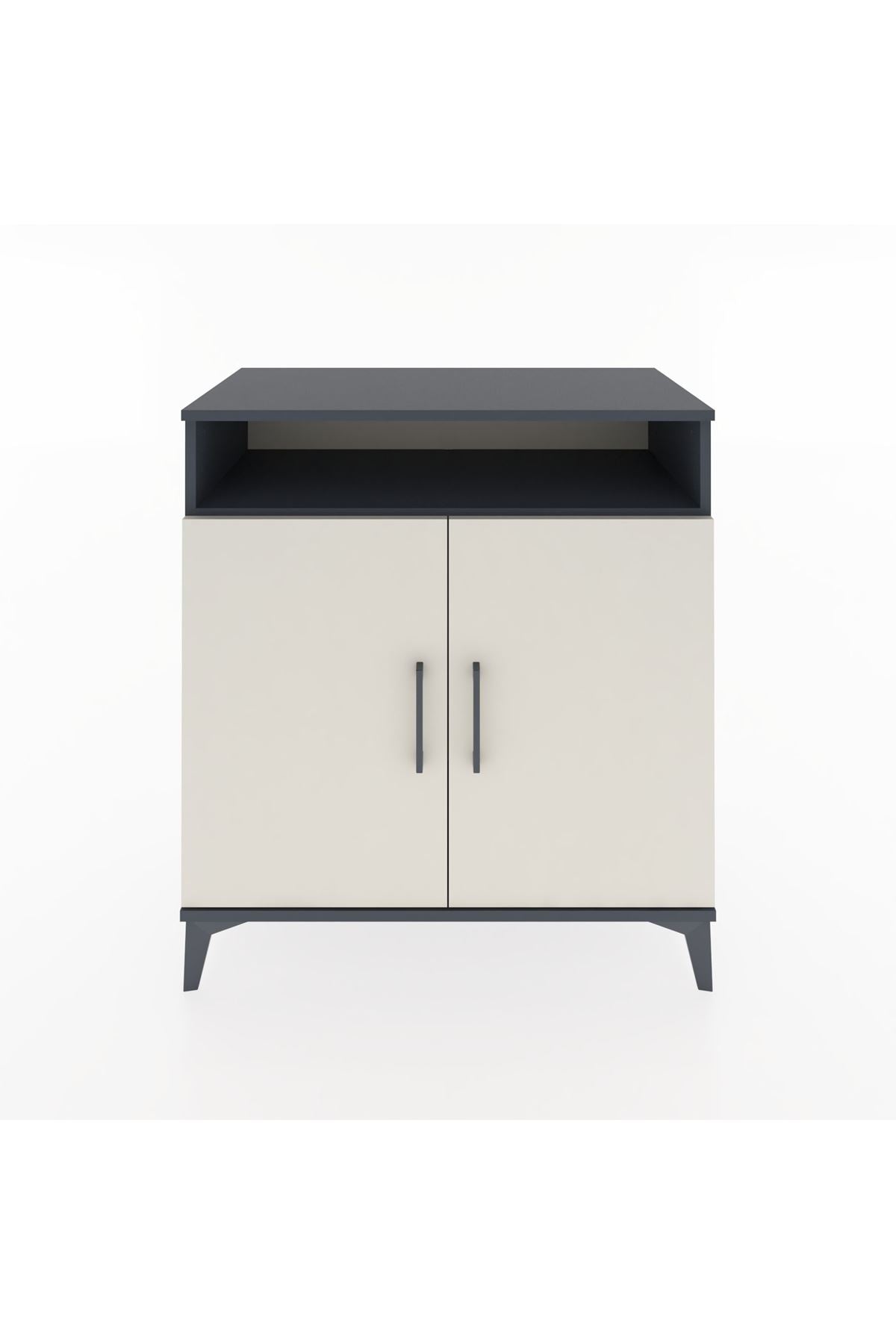 Hyperion Şifonyer Tek Raflı 2 Kapaklı 88x44x96 Antrasit-Aytaşı