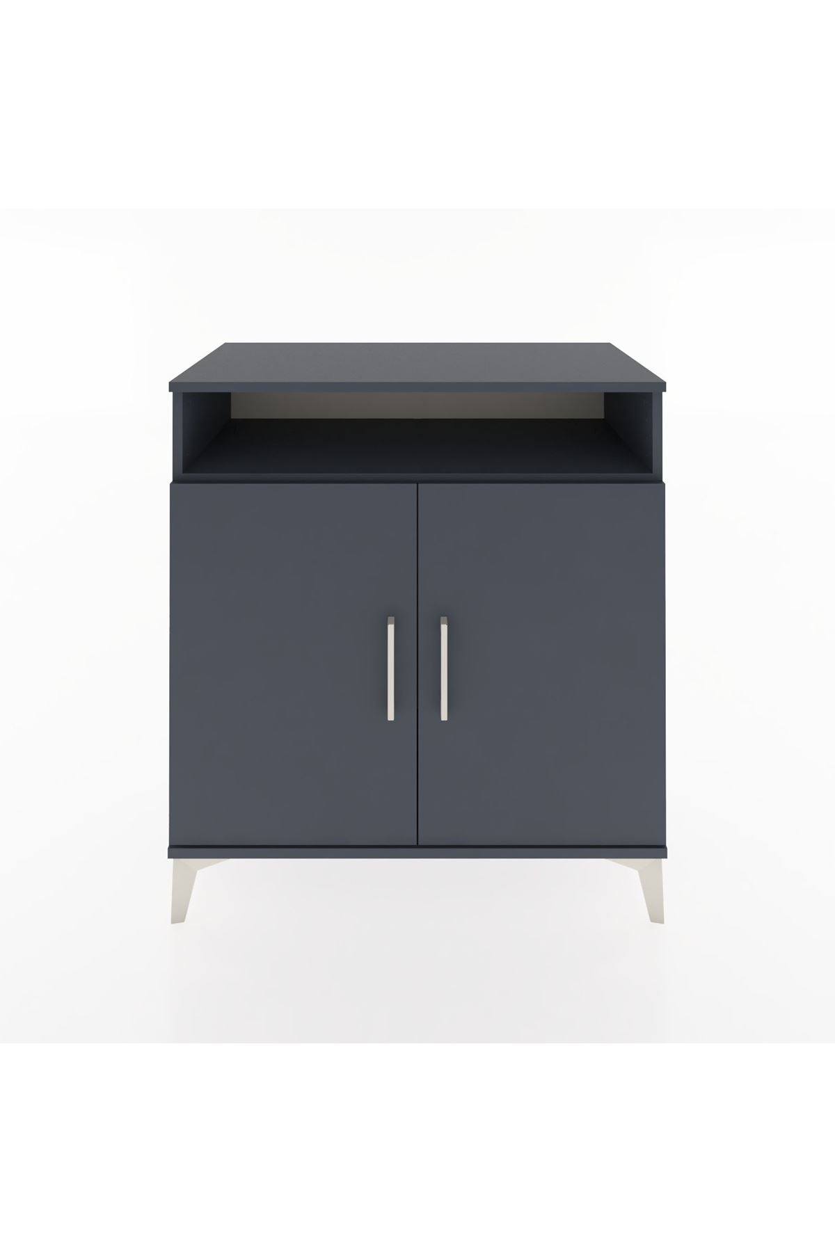 Hyperion Şifonyer Tek Raflı 2 Kapaklı 88x44x96 Antrasit-Antrasit