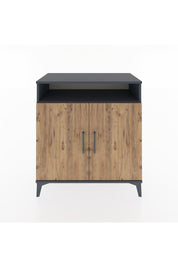 Hyperion Şifonyer Tek Raflı 2 Kapaklı 88x44x96 Antrasit-Çam