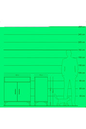 Hyperion Şifonyer Tek Raflı 2 Kapaklı 88x44x96 Çam-Aytaşı