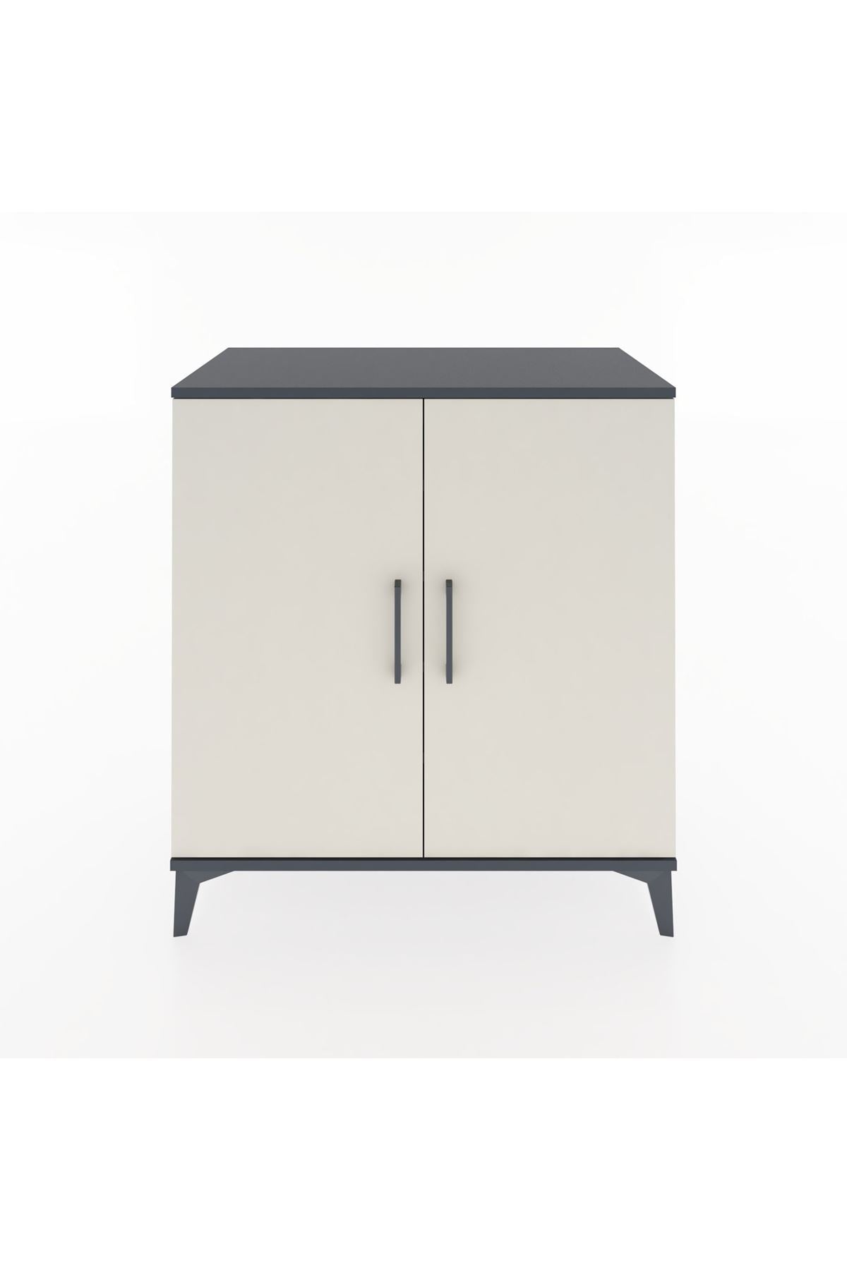 Hyperion Şifonyer 4 Raflı 2 Kapaklı 88x44x96 Antrasit-Aytaşı