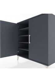 Hyperion Şifonyer 4 Raflı 2 Kapaklı 88x44x96 Antrasit-Antrasit