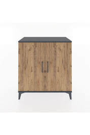 Hyperion Şifonyer 4 Raflı 2 Kapaklı 88x44x96 Antrasit-Çam