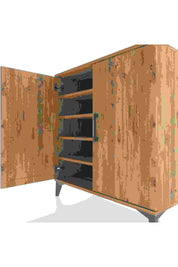 Hyperion Şifonyer 4 Raflı 2 Kapaklı 88x44x96 Çam-Çam