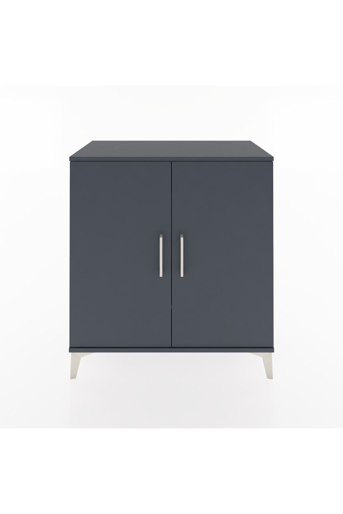 Hyperion Şifonyer 2 Raflı 2 Kapaklı 88x44x96 Antrasit-Antrasit