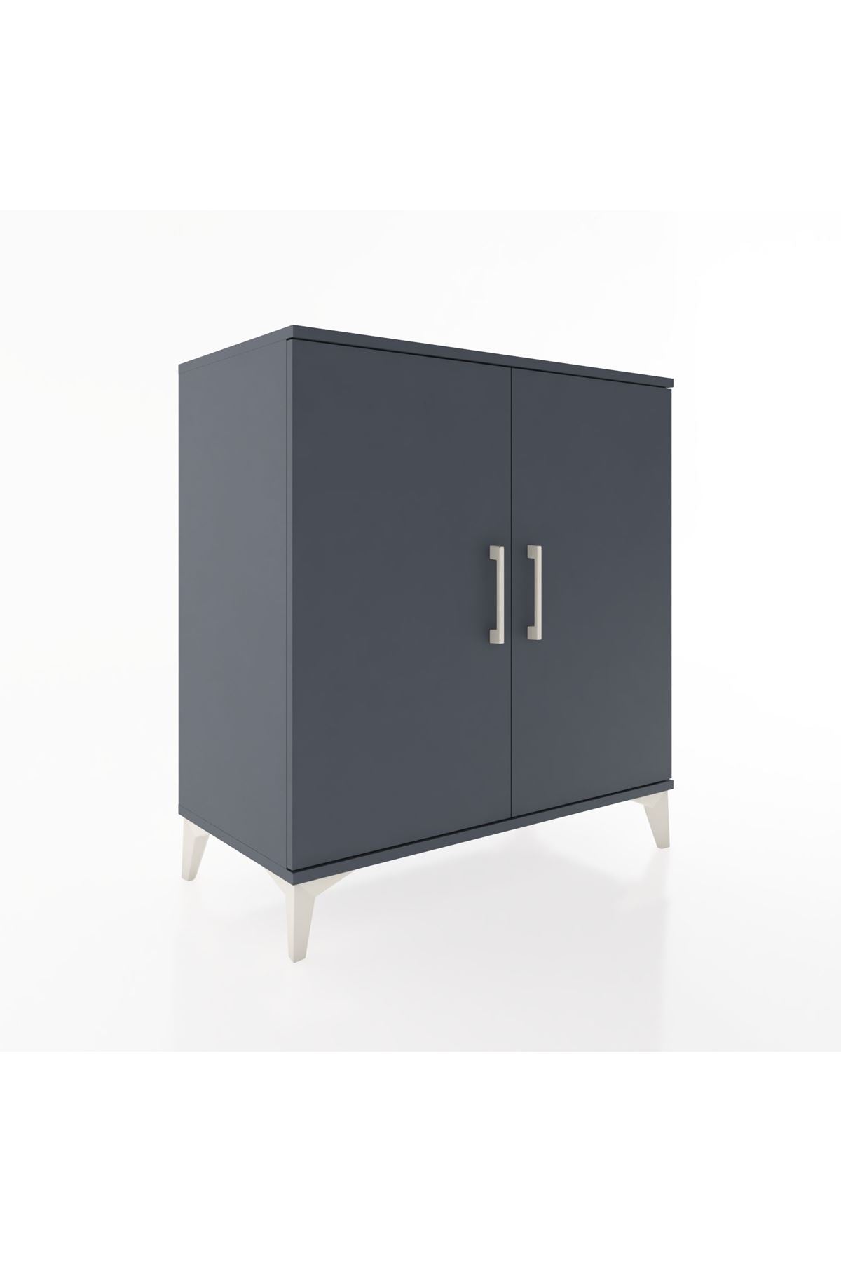 Hyperion Şifonyer 2 Raflı 2 Kapaklı 88x44x96 Antrasit-Antrasit
