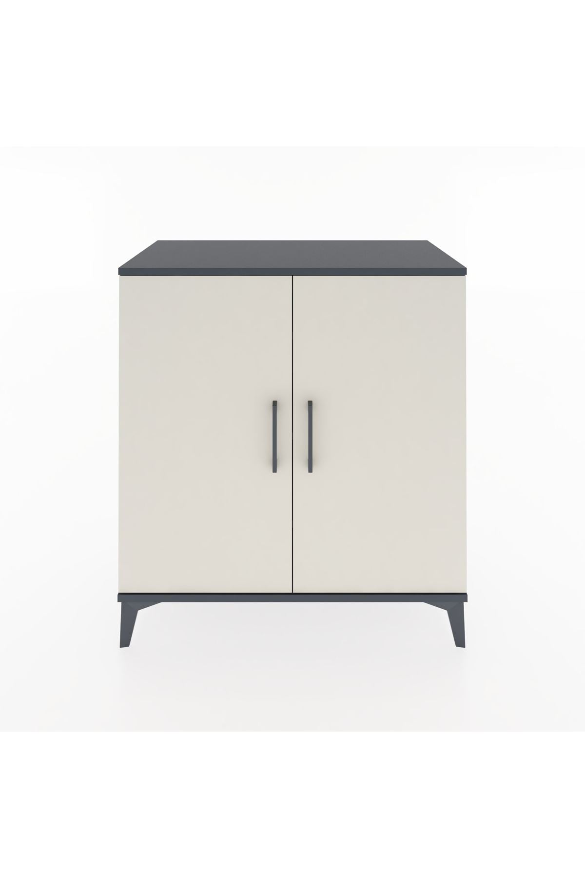 Hyperion Şifonyer 3 Raflı 2 Kapaklı 88x44x96 Antrasit-Aytaşı