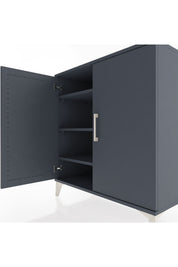 Hyperion Şifonyer 3 Raflı 2 Kapaklı 88x44x96 Antrasit-Antrasit