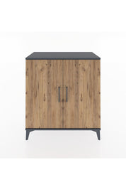 Hyperion Şifonyer 3 Raflı 2 Kapaklı 88x44x96 Antrasit-Çam