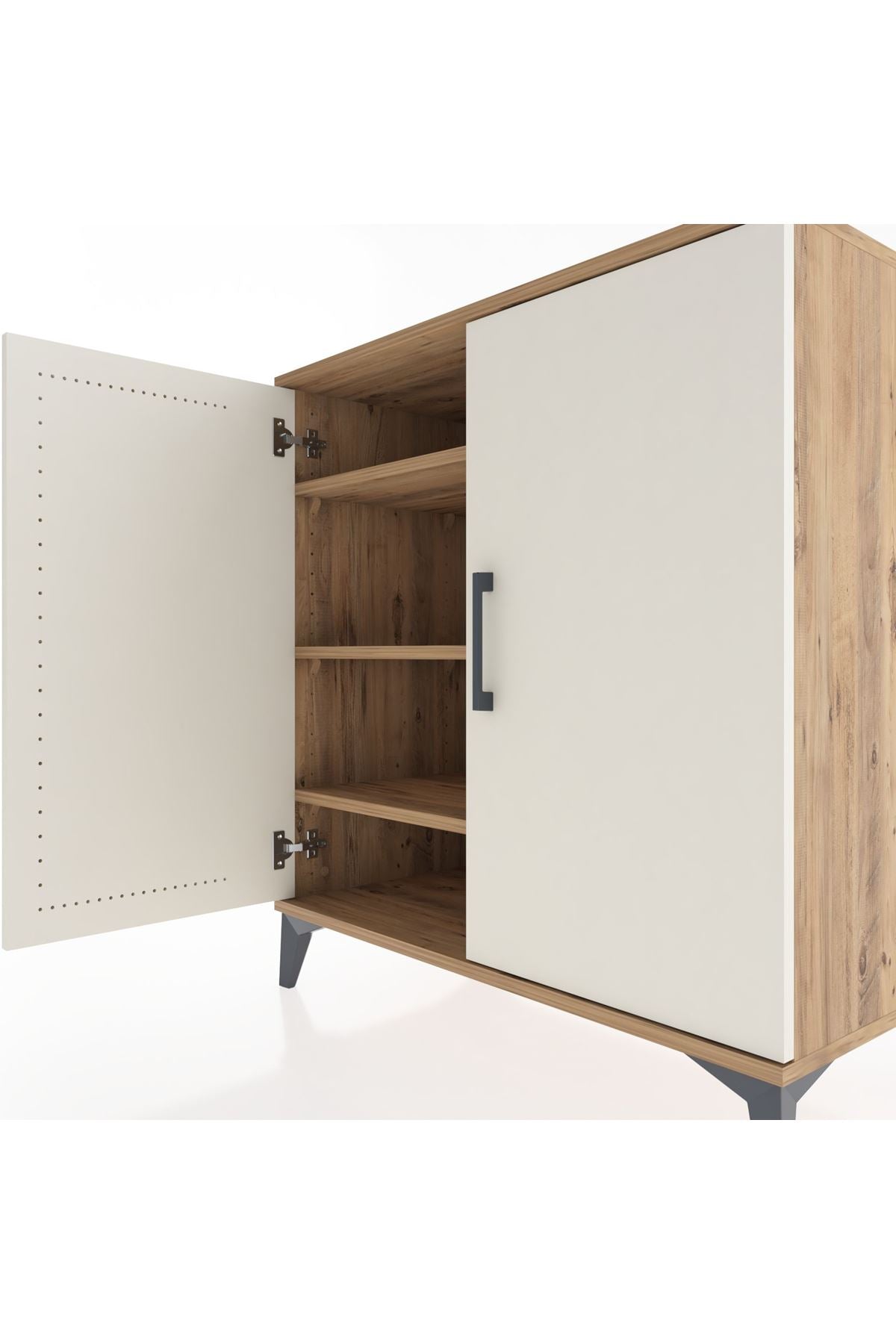 Hyperion Şifonyer 3 Raflı 2 Kapaklı 88x44x96 Çam-Aytaşı