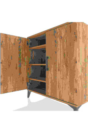 Hyperion Şifonyer 3 Raflı 2 Kapaklı 88x44x96 Çam-Çam