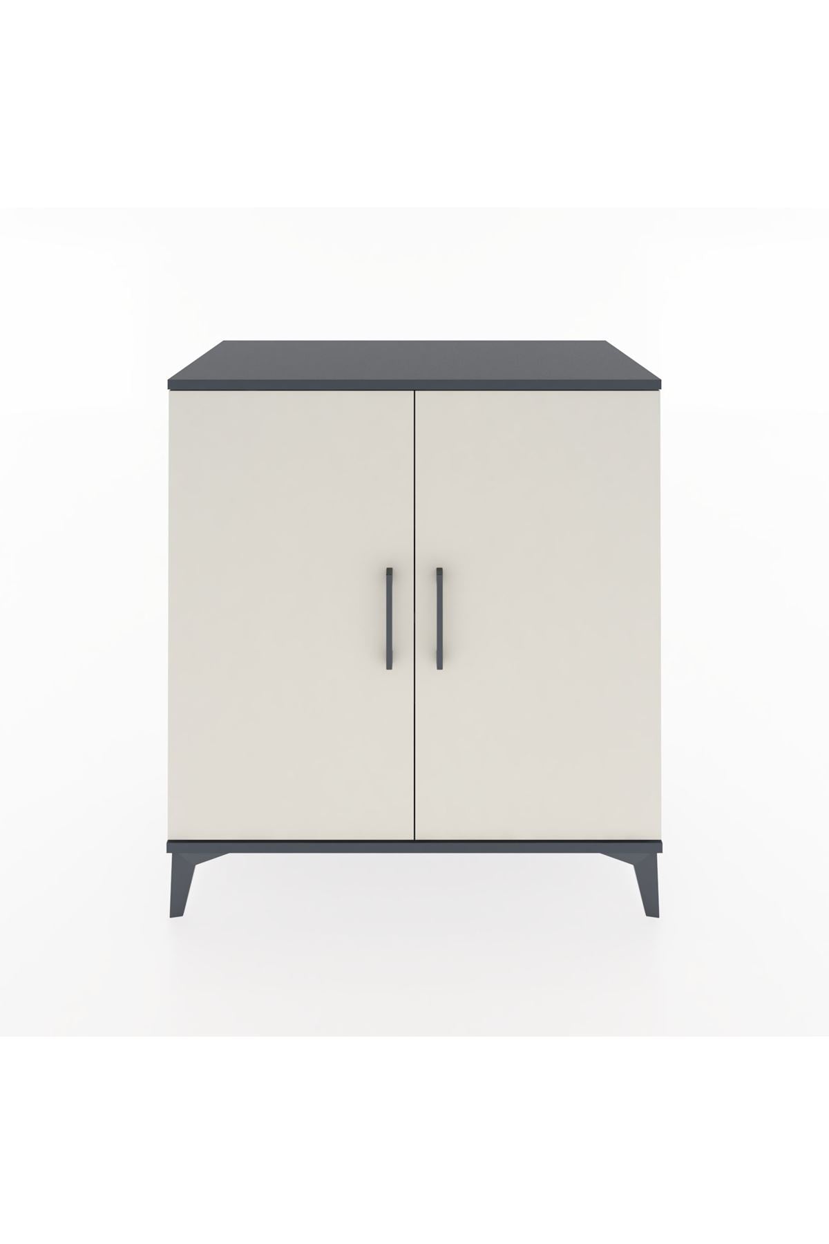 Hyperion Şifonyer Tek Raflı 2 Kapaklı 88x44x96 Antrasit-Aytaşı