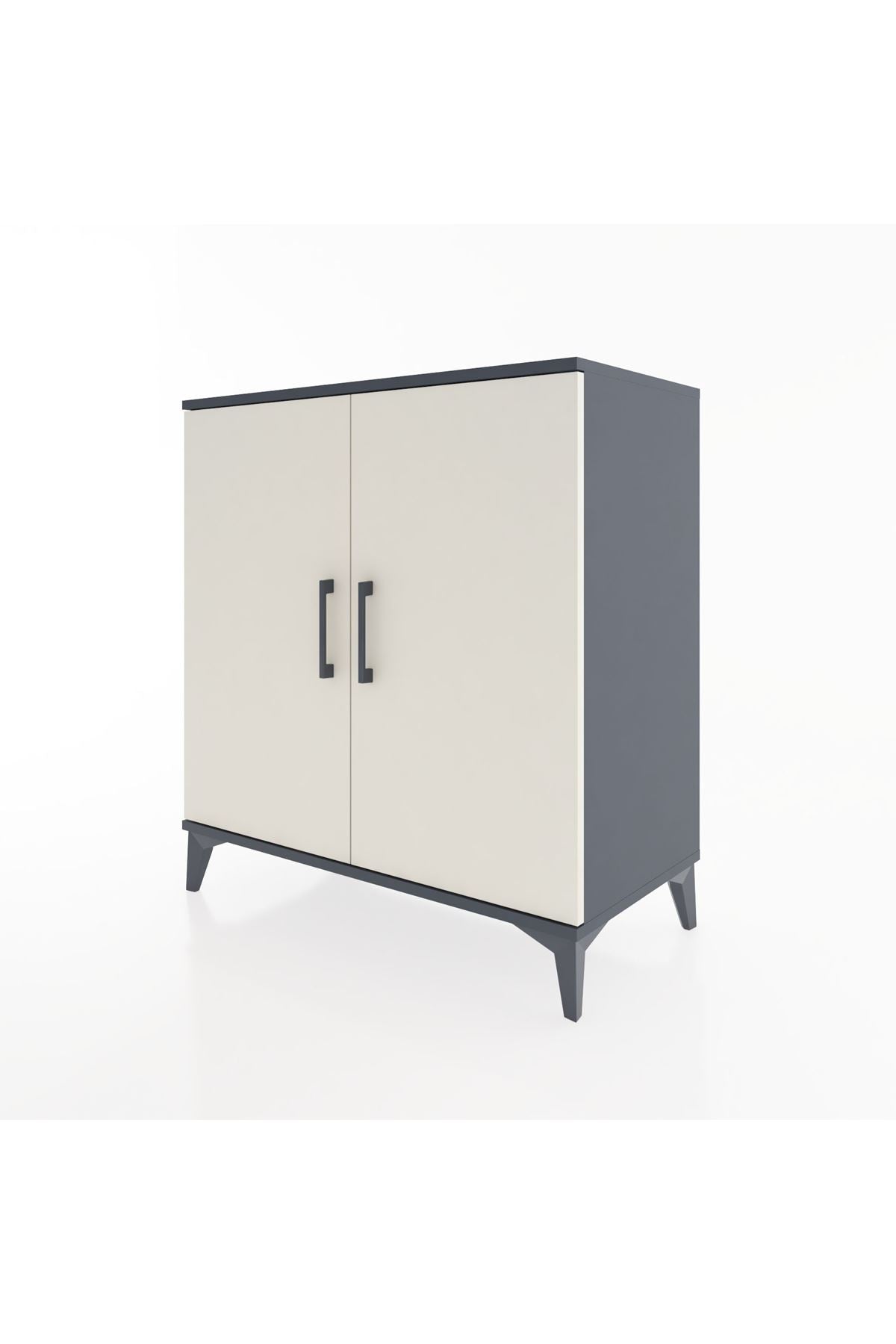 Hyperion Şifonyer Tek Raflı 2 Kapaklı 88x44x96 Antrasit-Aytaşı