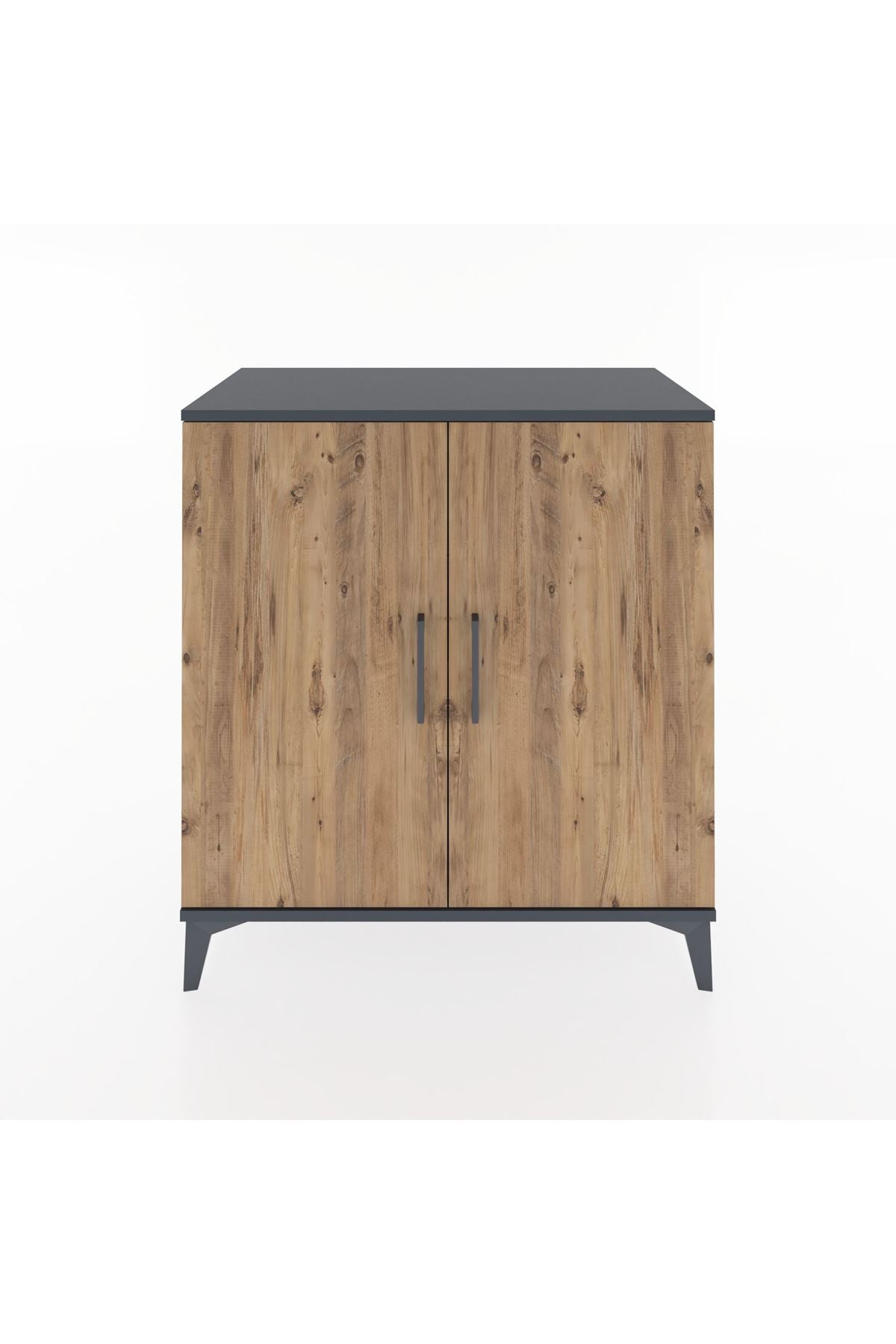 Hyperion Şifonyer Tek Raflı 2 Kapaklı 88x44x96 Antrasit-Çam