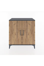 Hyperion Şifonyer Tek Raflı 2 Kapaklı 88x44x96 Antrasit-Çam