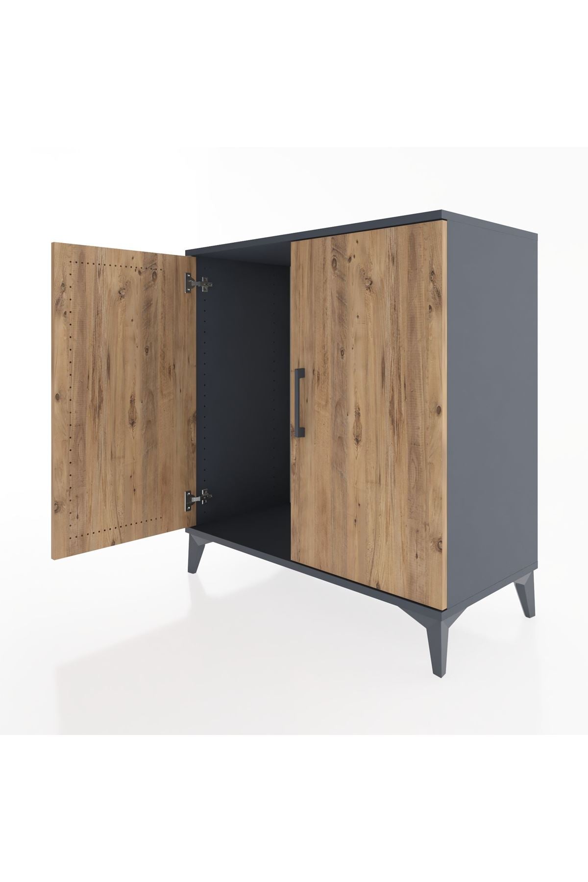 Hyperion Şifonyer 2 Kapaklı 88x44x96 Antrasit-Çam