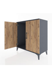 Hyperion Şifonyer 2 Kapaklı 88x44x96 Antrasit-Çam