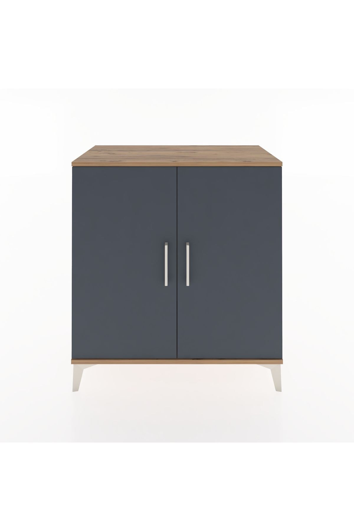 Hyperion Şifonyer 2 Kapaklı 88x44x96 Çam-Antrasit