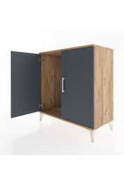 Hyperion Şifonyer 2 Kapaklı 88x44x96 Çam-Antrasit