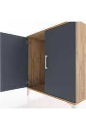 Hyperion Şifonyer 2 Kapaklı 88x44x96 Çam-Antrasit