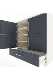 Hyperion Şifonyer 4 Raflı Tek Çekmeceli 4 Kapaklı 88x44x96 Aytaşı-Antrasit