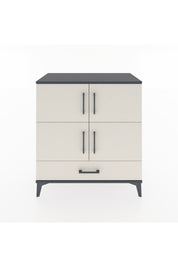 Hyperion Şifonyer 4 Raflı Tek Çekmeceli 4 Kapaklı 88x44x96 Antrasit-Aytaşı