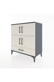 Hyperion Şifonyer 4 Raflı Tek Çekmeceli 4 Kapaklı 88x44x96 Antrasit-Aytaşı