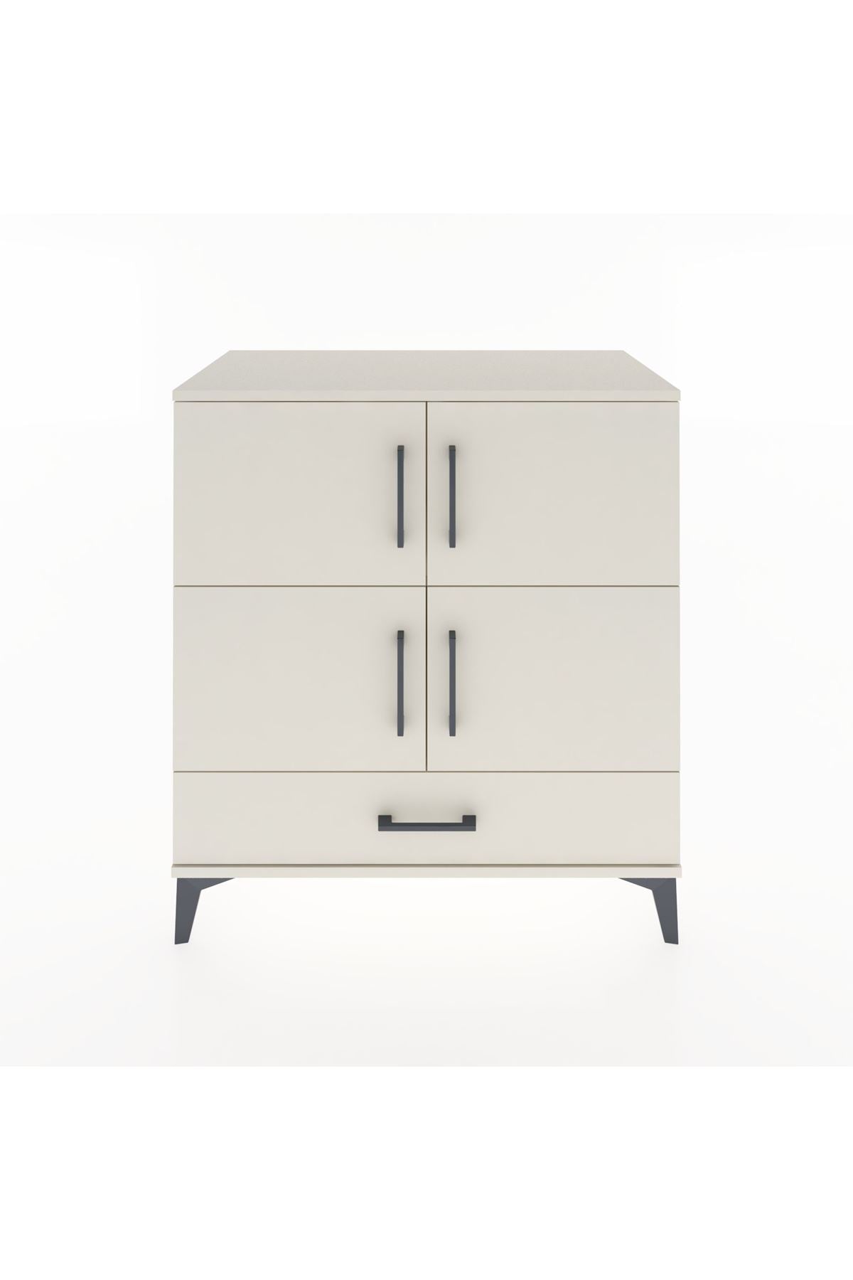 Hyperion Şifonyer 2 Raflı Tek Çekmeceli 4 Kapaklı 88x44x96 Aytaşı-Aytaşı