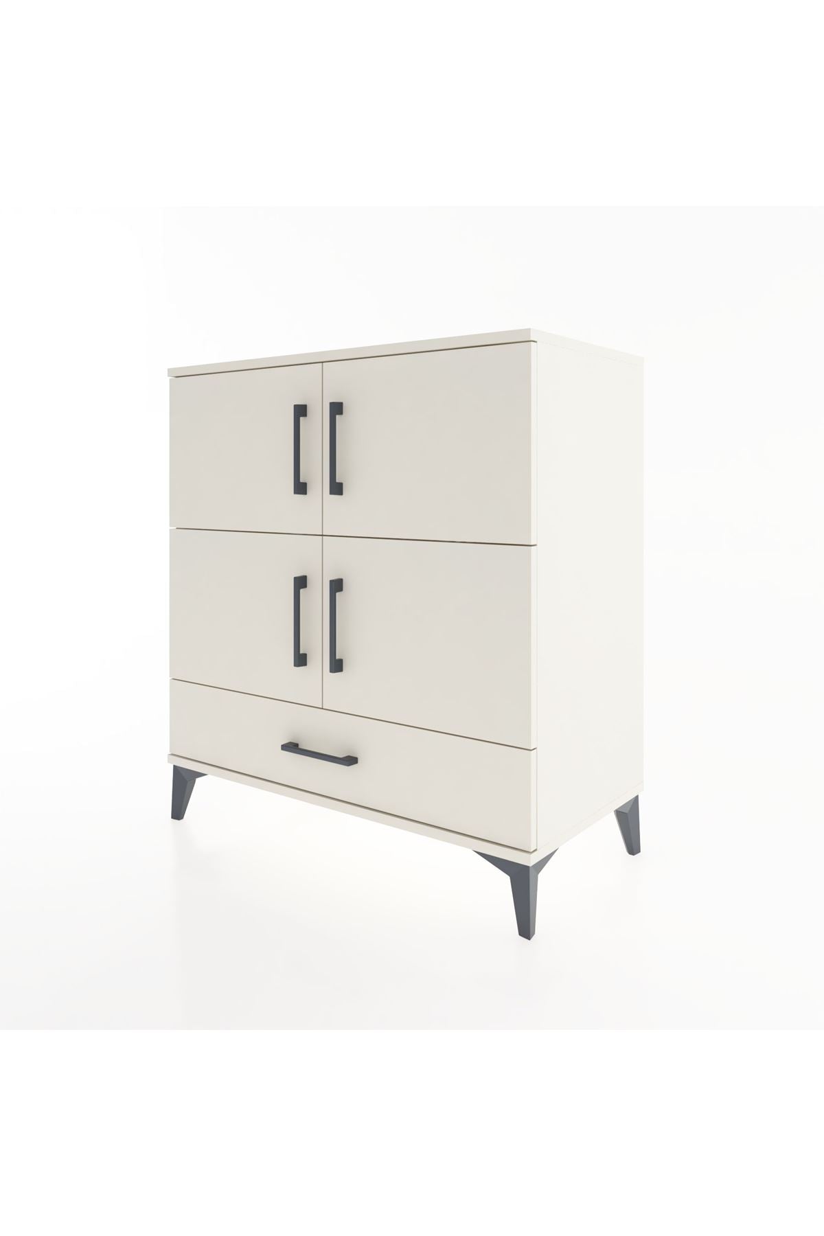 Hyperion Şifonyer 2 Raflı Tek Çekmeceli 4 Kapaklı 88x44x96 Aytaşı-Aytaşı