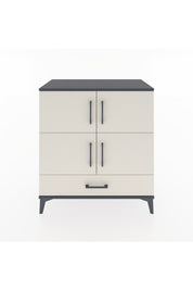 Hyperion Şifonyer 2 Raflı Tek Çekmeceli 4 Kapaklı 88x44x96 Antrasit-Aytaşı