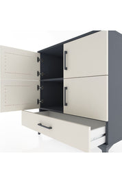 Hyperion Şifonyer 2 Raflı Tek Çekmeceli 4 Kapaklı 88x44x96 Antrasit-Aytaşı