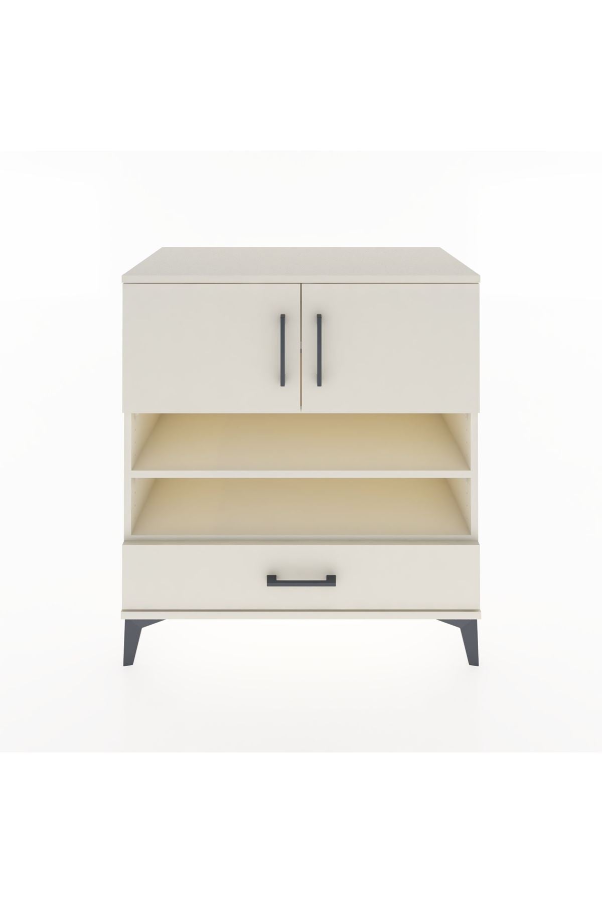 Hyperion Şifonyer 4 Raflı Tek Çekmeceli 2 Kapaklı 88x44x96 Aytaşı-Aytaşı