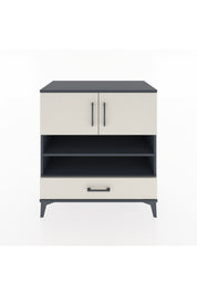 Hyperion Şifonyer 4 Raflı Tek Çekmeceli 2 Kapaklı 88x44x96 Antrasit-Aytaşı