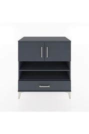 Hyperion Şifonyer 4 Raflı Tek Çekmeceli 2 Kapaklı 88x44x96 Antrasit-Antrasit