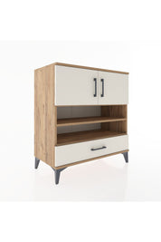 Hyperion Şifonyer 4 Raflı Tek Çekmeceli 2 Kapaklı 88x44x96 Çam-Aytaşı