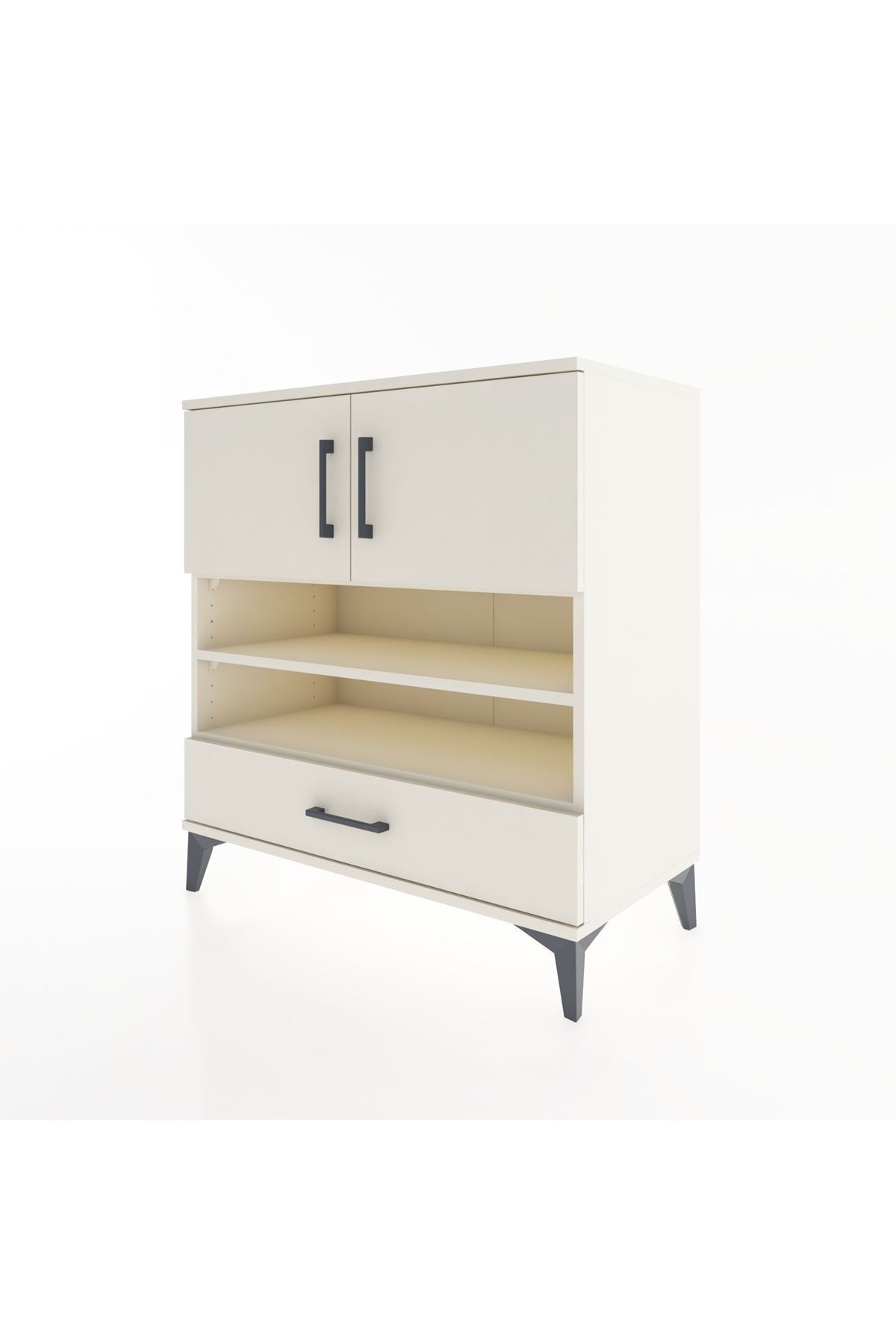 Hyperion Şifonyer 3 Raflı Tek Çekmeceli 2 Kapaklı 88x44x96 Aytaşı-Aytaşı